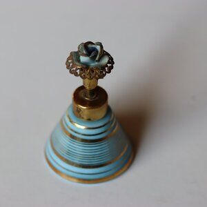 Vintage Irving W Rice Perfume Atomizer Bottle Opaque Blue Glass
